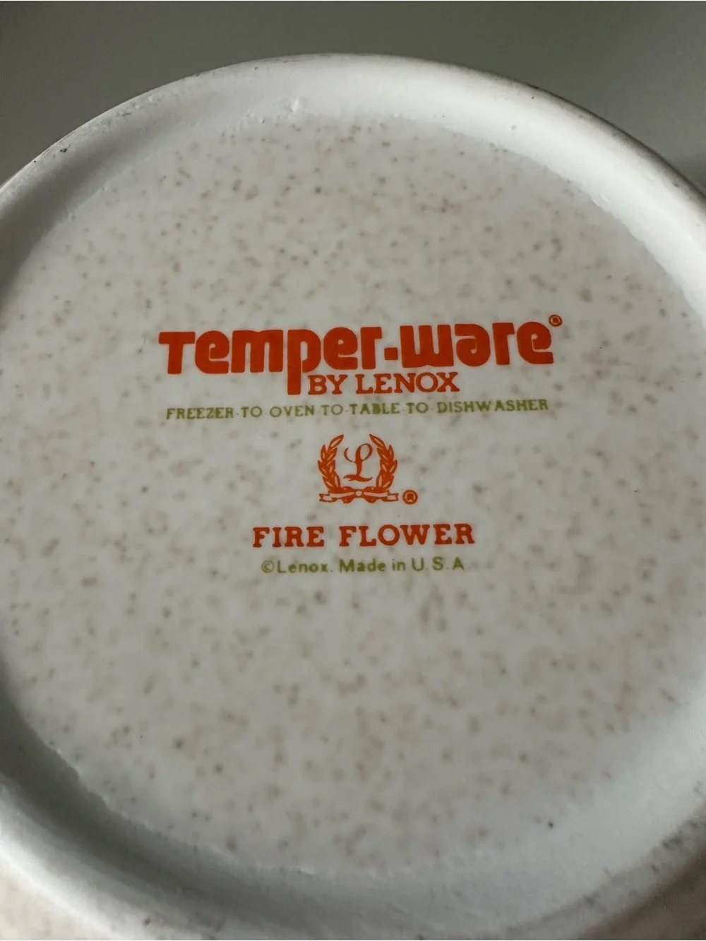 Lenox Temper-Ware Sugar & Creamer Set – Fire Flower, 1970s, Made in USA, EUC